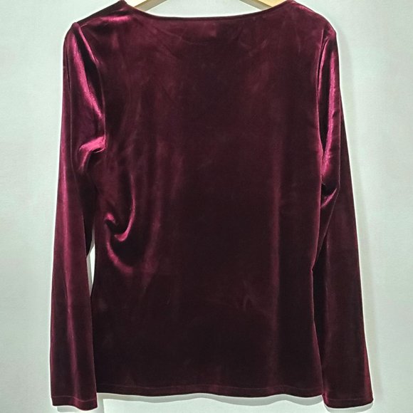 NWT Boden Suki Velvet Long Sleeve Blouse Sz 10 - Picture 2 of 8